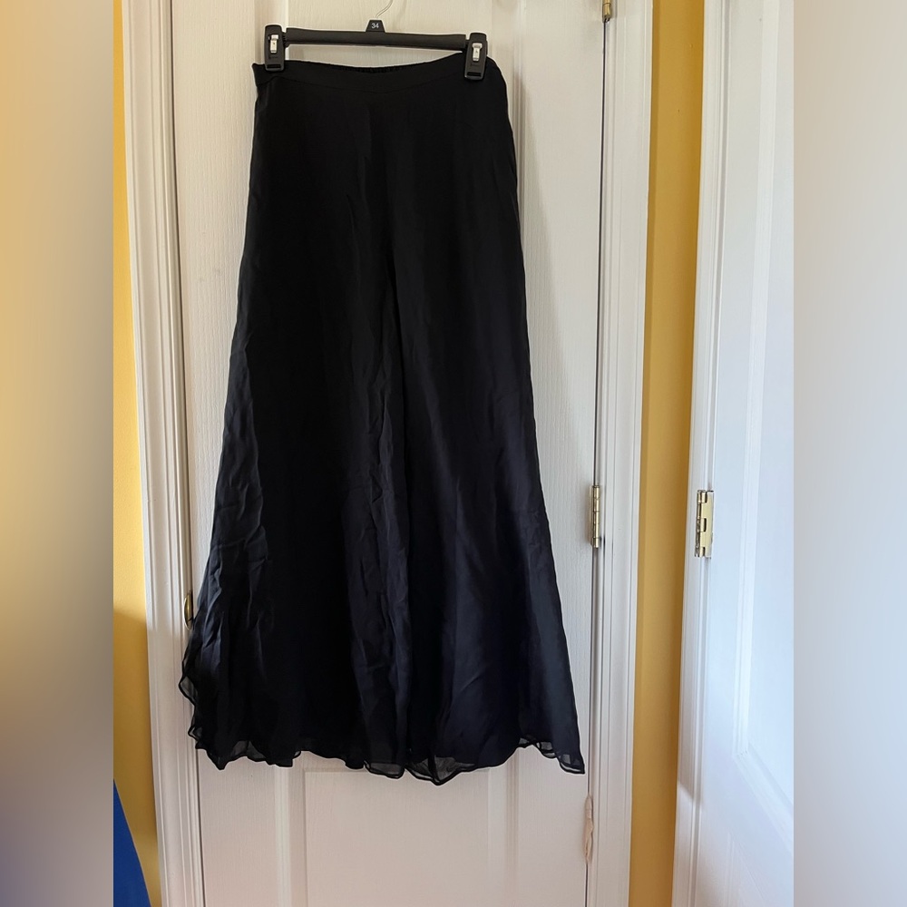 St. John Elegant Silk Black Pants